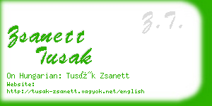 zsanett tusak business card